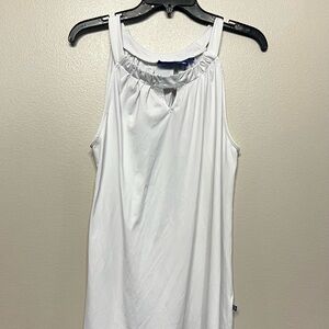 Banana Boat UPF White Keyhole Sleeveless Tank Swim Top Size Large